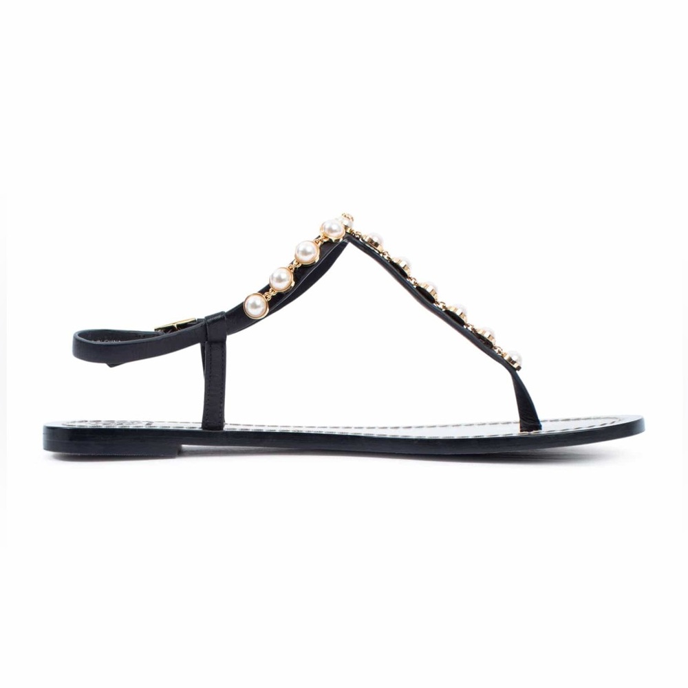 Tory Burch Emmy Pearl Strap Sandals - Picture 3 of 10